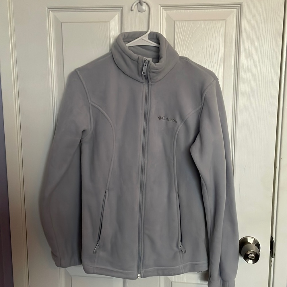 faded light blue columbia sweater